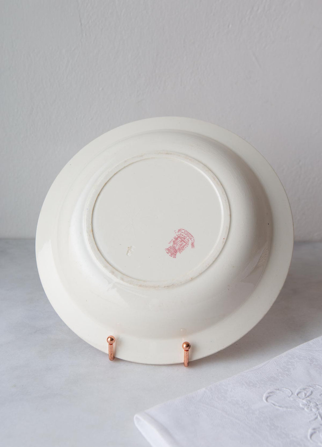 Antigua fuente Sarreguemines Gien terre de fer c. 1900 antique french serving dish