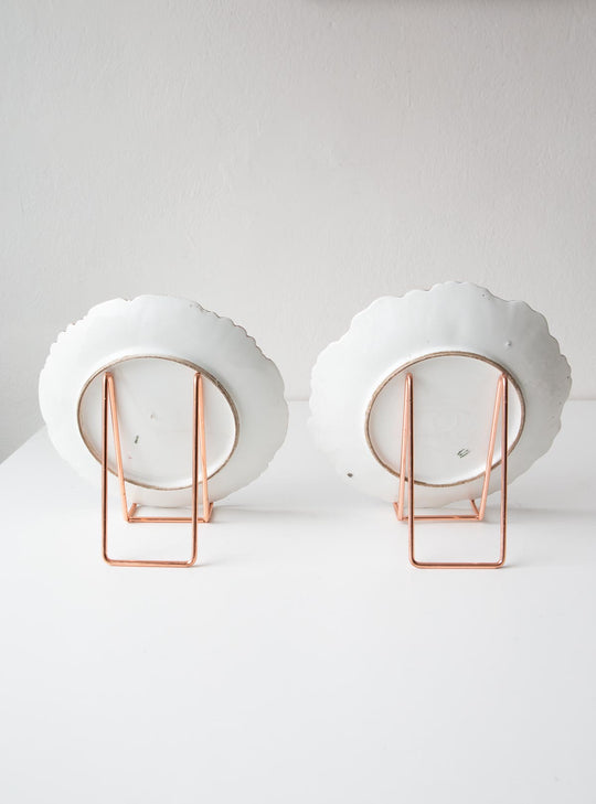 Pareja platos decorativos barcos porcelana Limoges (21 cm)