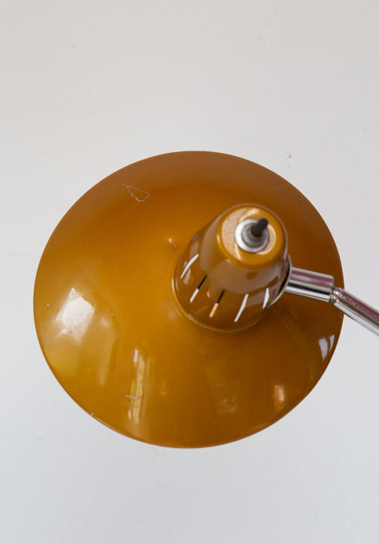 Lámpara de mesa FASE Faro ocre años 70