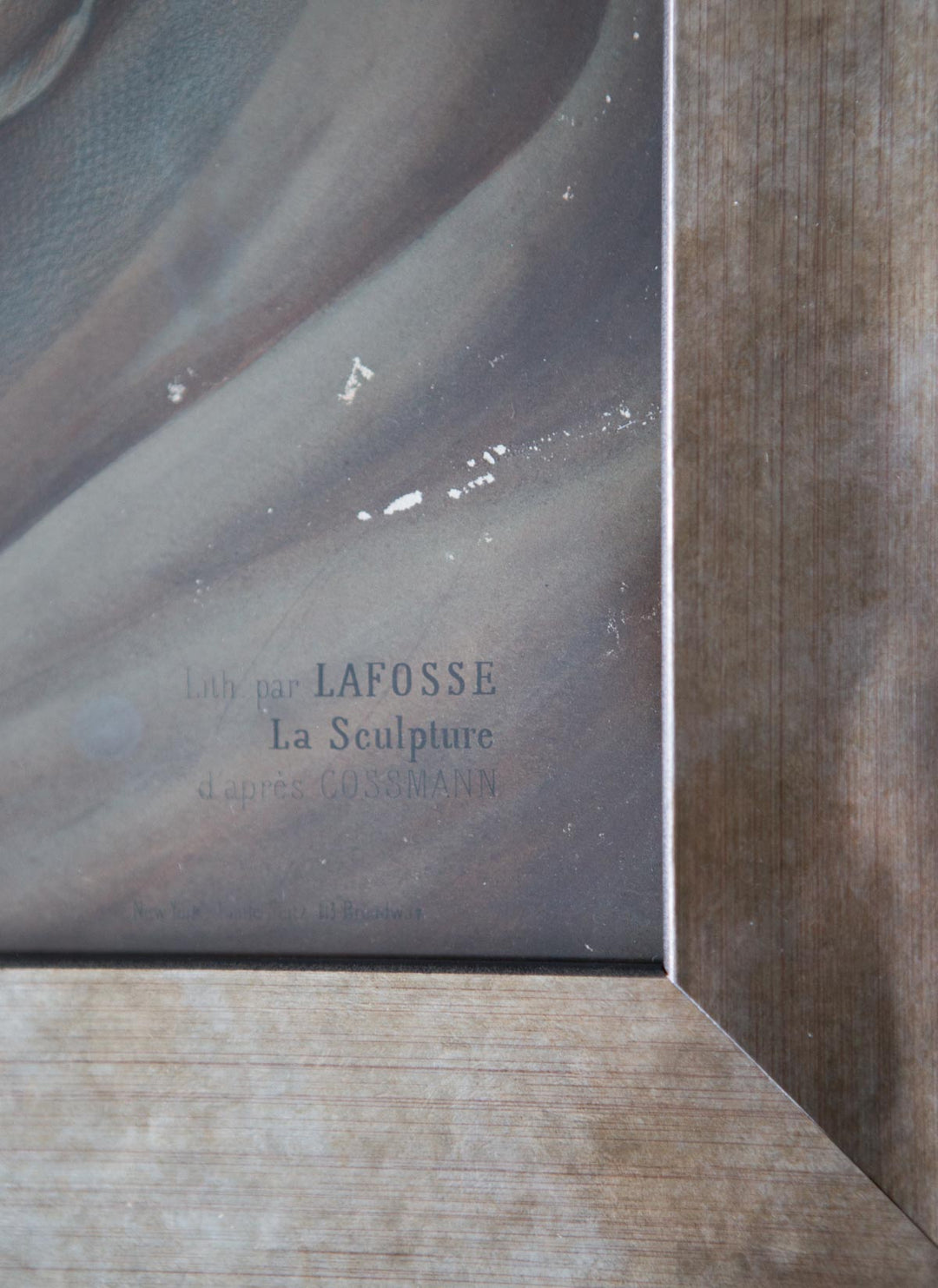 Cromolitografía La Escultura. Adolphe Lafosse. Francia 1856