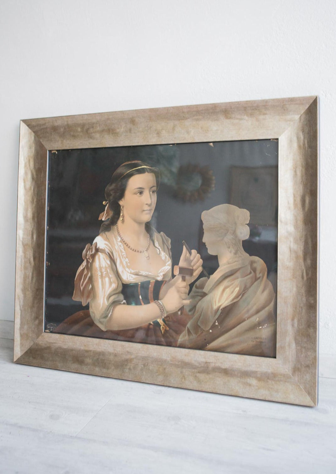 Cromolitografía La Escultura. Adolphe Lafosse. Francia 1856