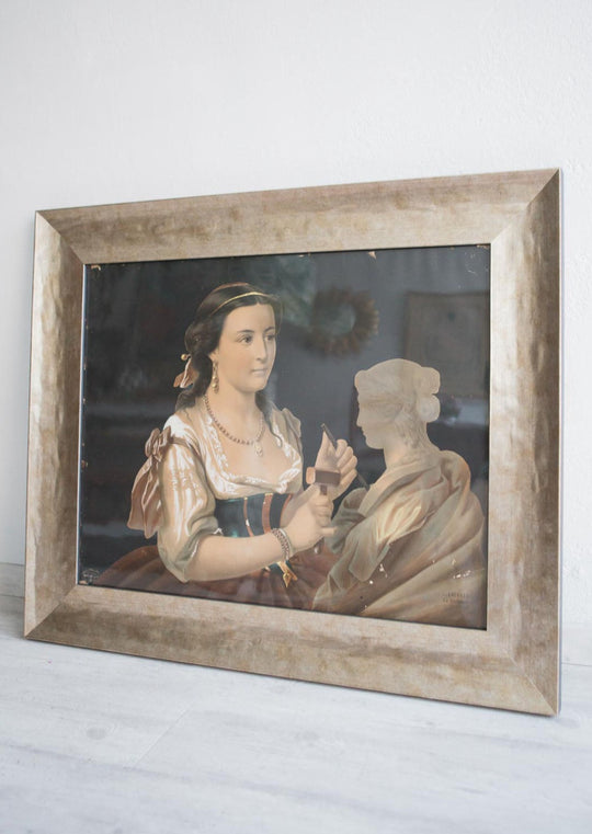 Cromolitografía La Escultura. Adolphe Lafosse. Francia 1856