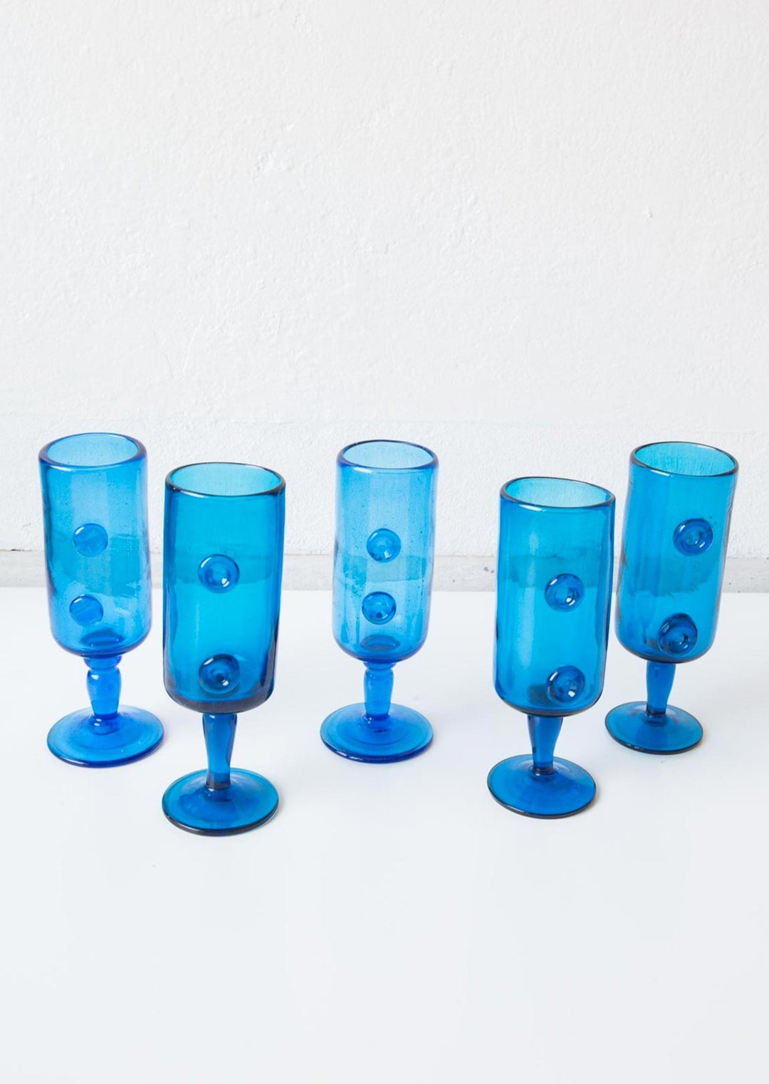 Copas francesas de vidrio soplado Biot French glass cups