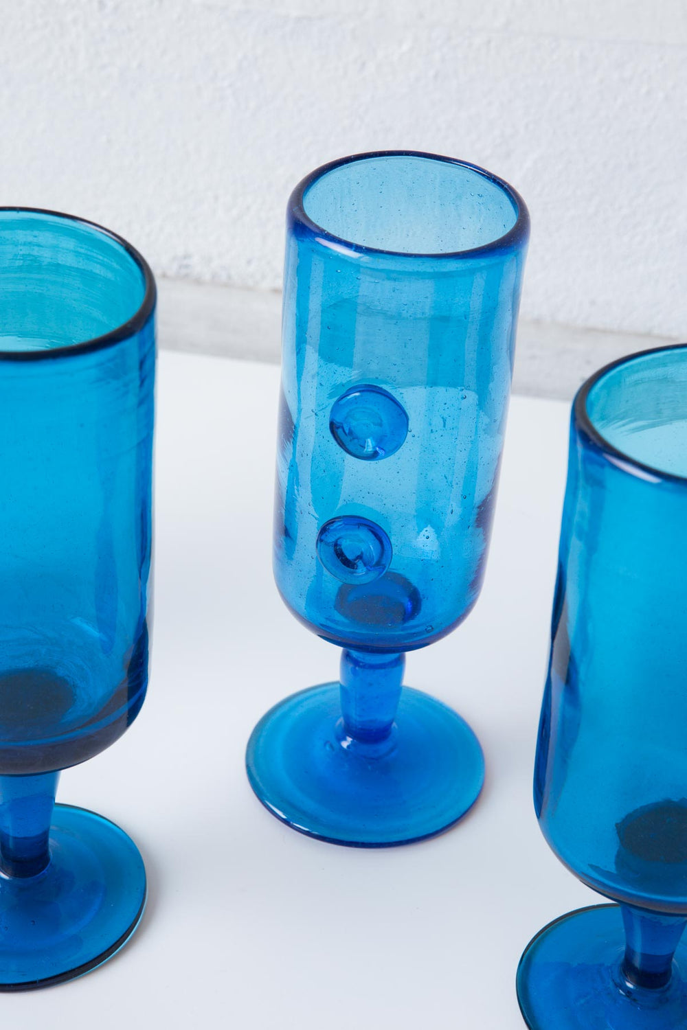 Copas francesas de vidrio soplado Biot French glass cups