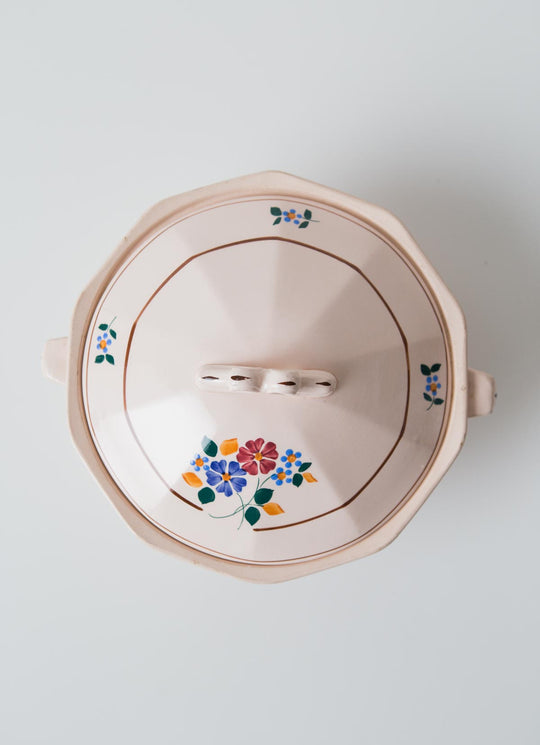 Sopera antigua cerámica rosa Sarreguemines (VENDIDA)