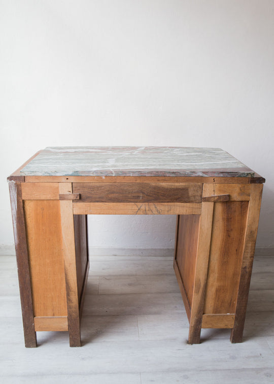 Antiguo escritorio con espejo francés art decó años 30 (100 cm)