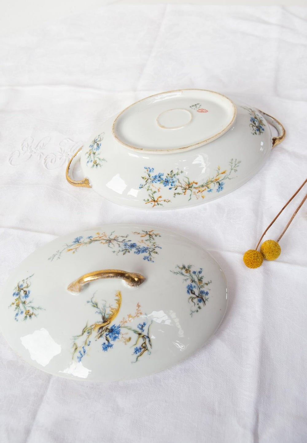 antigua sopera porcelana adolphe hache vierzon  antique french tureen