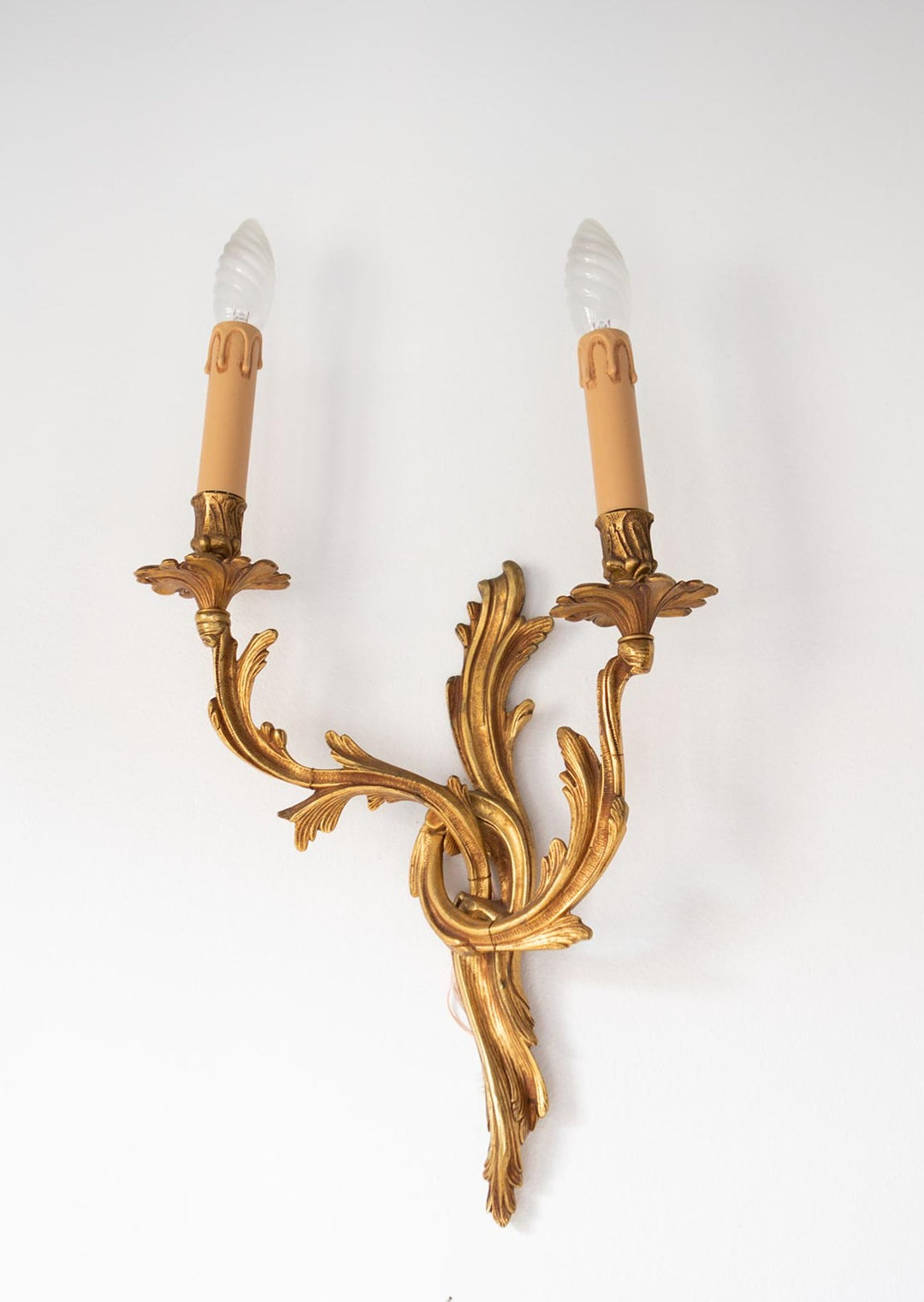 antiguo aplique rocalla rocaille bronce frances