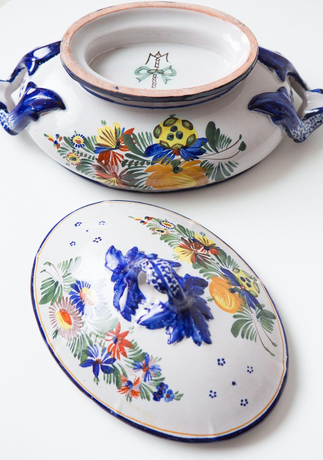 Sopera terre cuite Montagnon aprox. 1900 french tureen