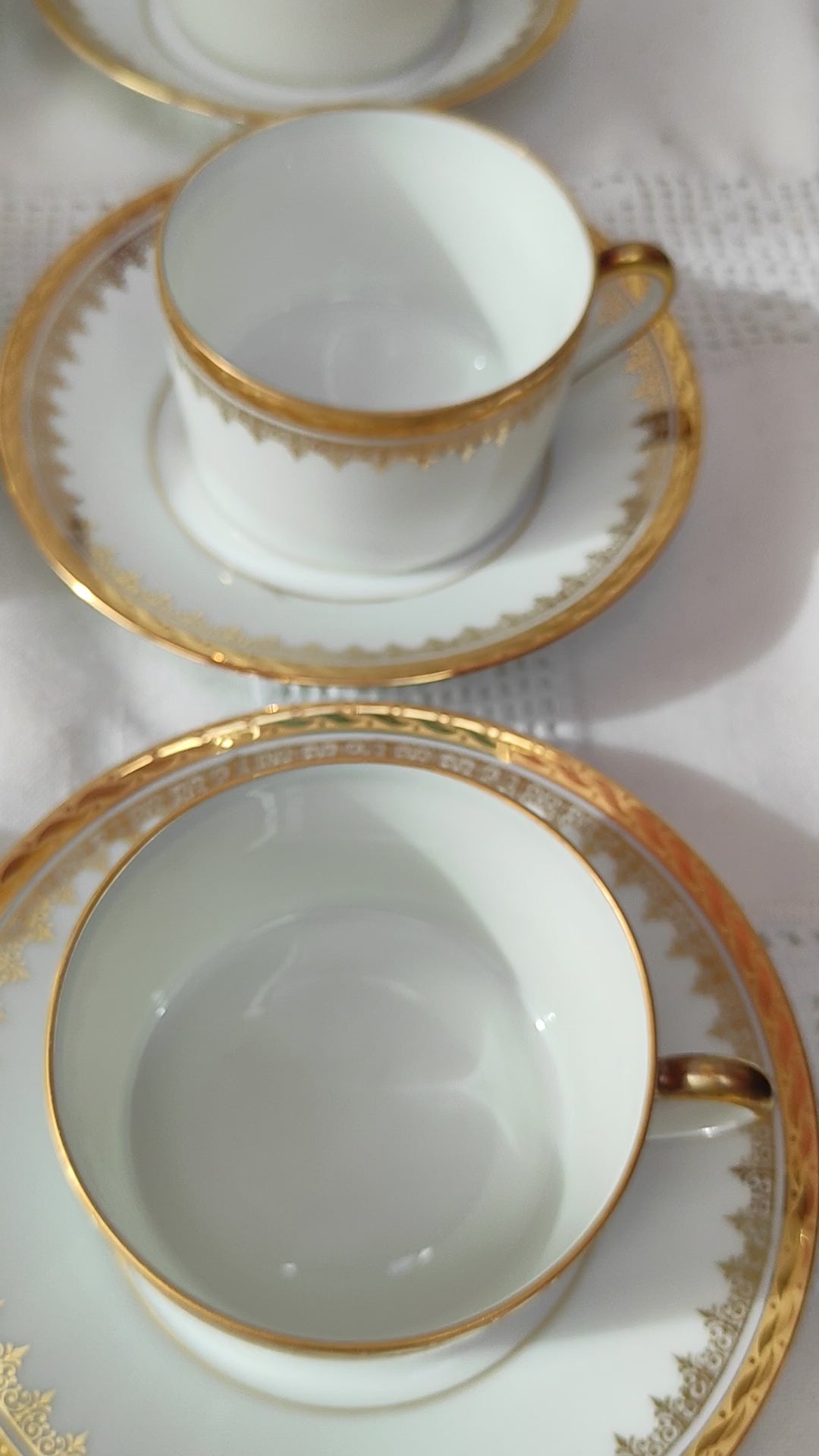 Juego de té para 12 porcelana francesa Limoges Jammet Seignoles años 1960 (27 PIEZAS)