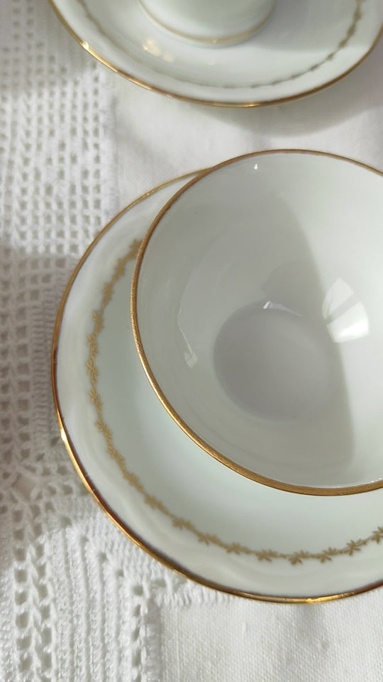 Juego de té o café para 11 porcelana francesa Limoges años 1960 (26 PIEZAS)