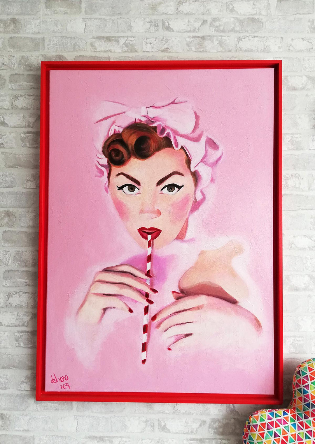 SMOOTHY * Batido de fresa. Retrato de María del Roxo (100*70 cm)