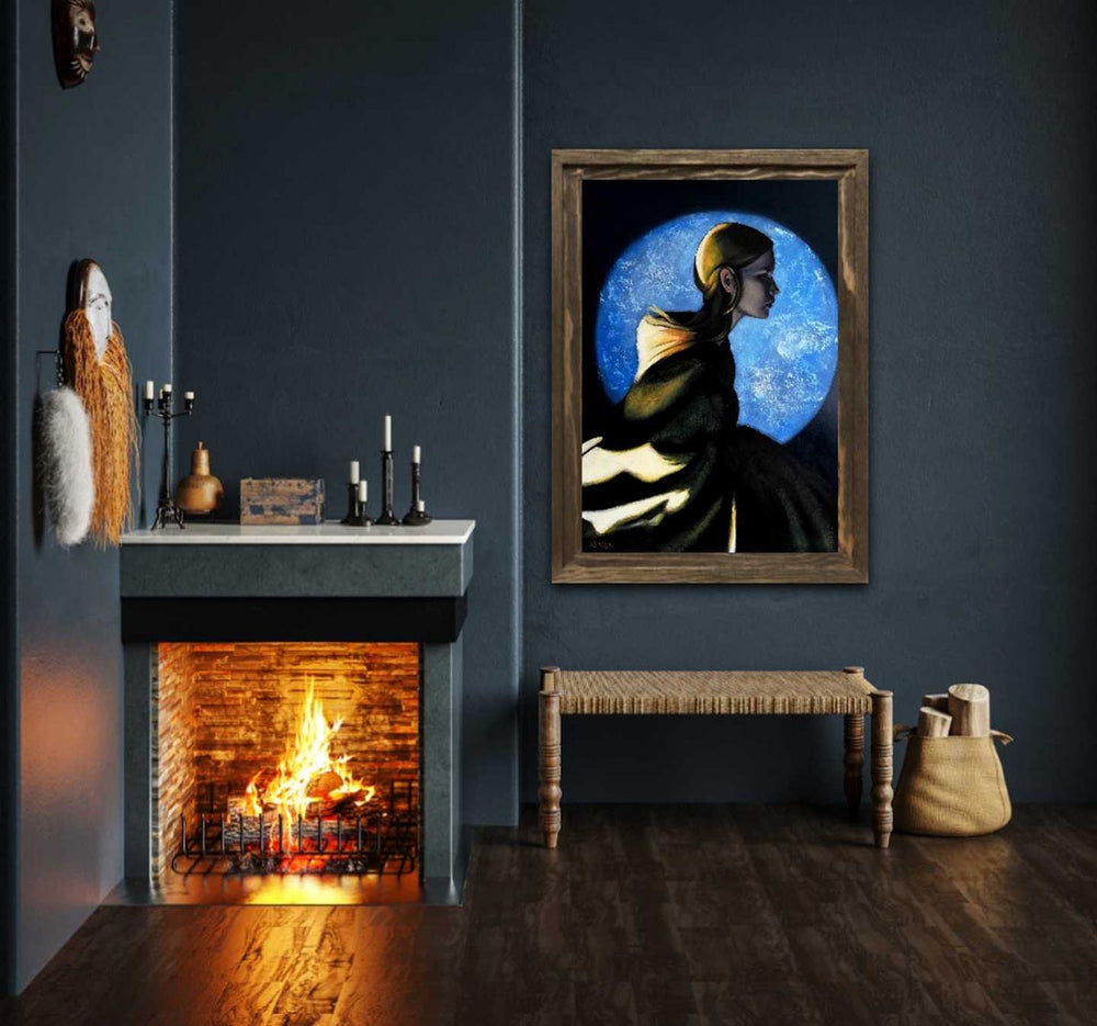 ONCE IN A BLUE MOON. Retrato por María del Roxo (100*70 cm)