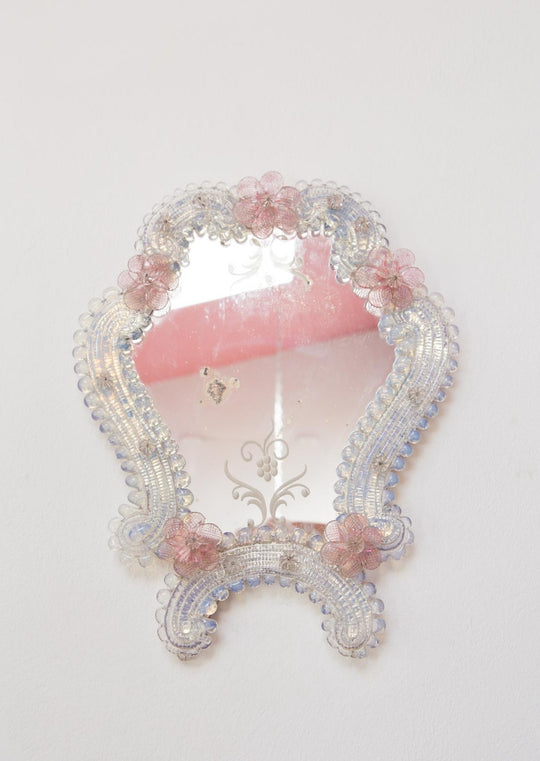 Pequeño espejo cristal Murano años 50/60 (30 cm)