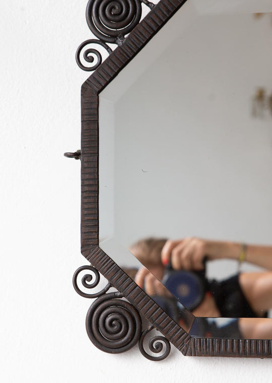 Espejo hierro art decó años 20/30 (77*40 cm)