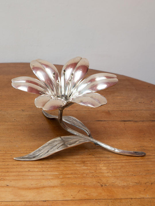 Cenicero flor metal vintage años 60 cendrier fleur