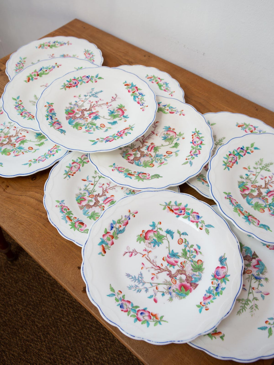 Antiguos platos ingleses porcelana 23 cm (x2 UNID.)