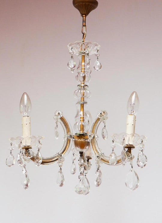 Pequeño chandelier francés cristal 3 brazos (VENDIDO)