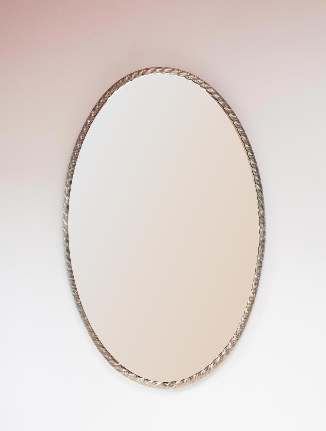 Espejo ovalado metal años 50/60 (80*51 cm)