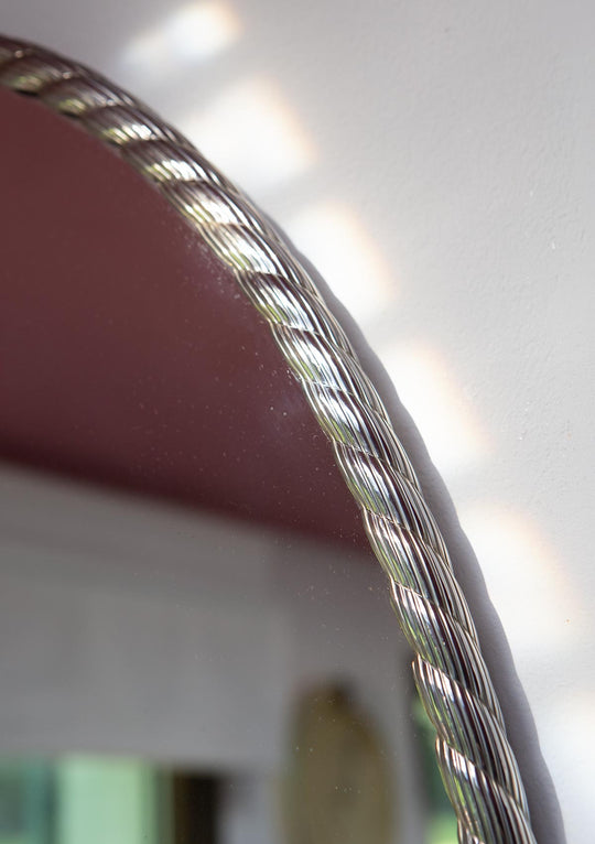 Espejo ovalado metal años 50/60 (80*51 cm)