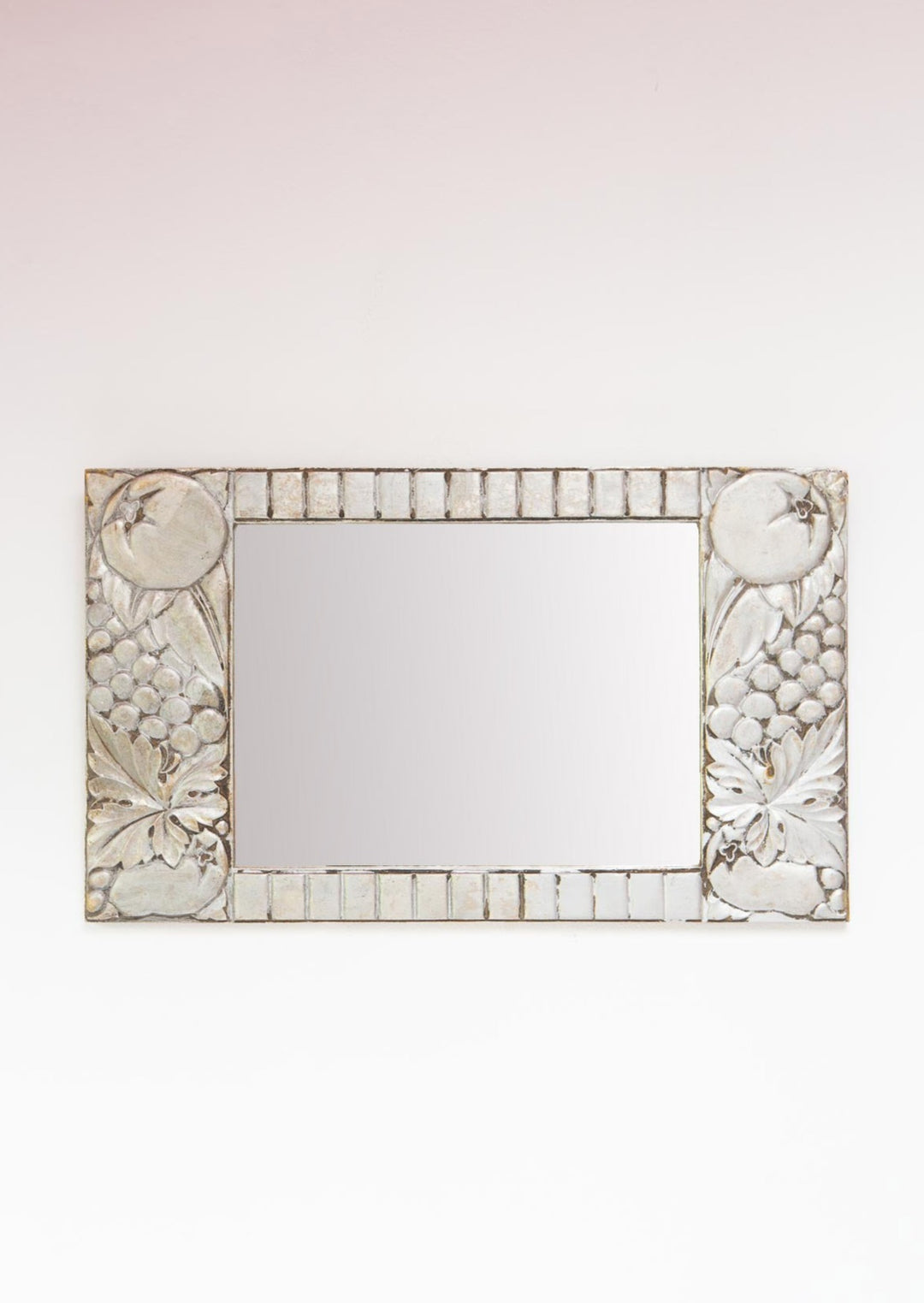 antiguo espejo plateado art deco francés antique french mirror