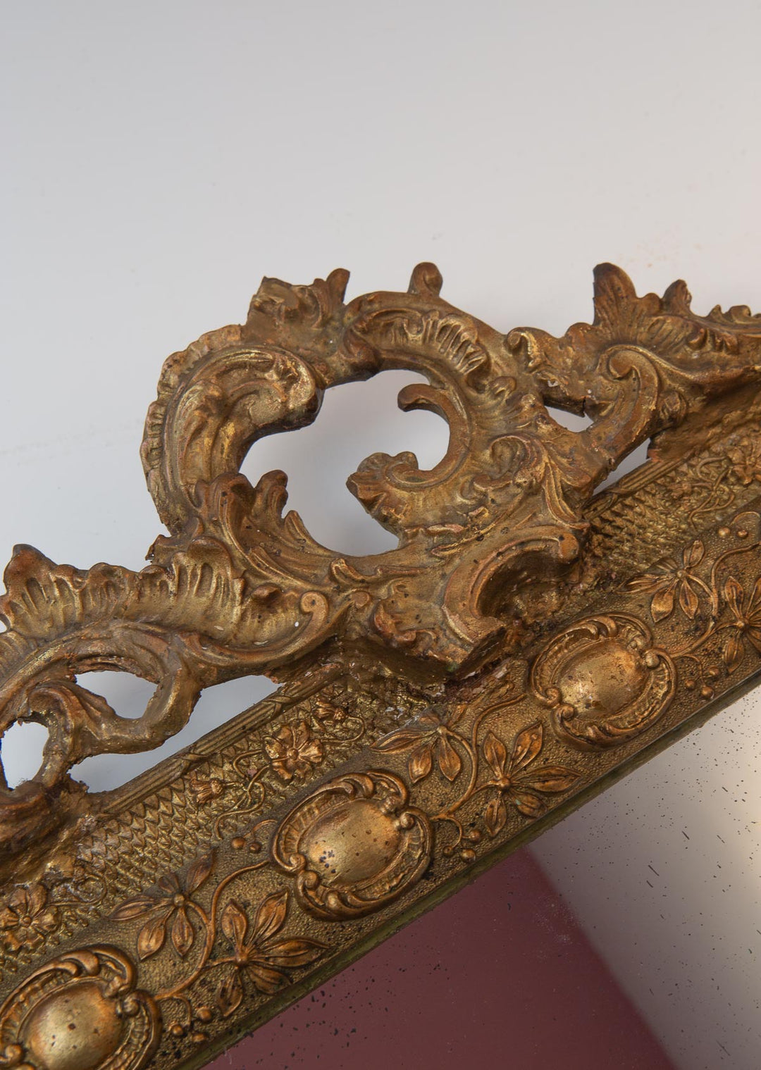antiguo espejo francés napoleón III dorado