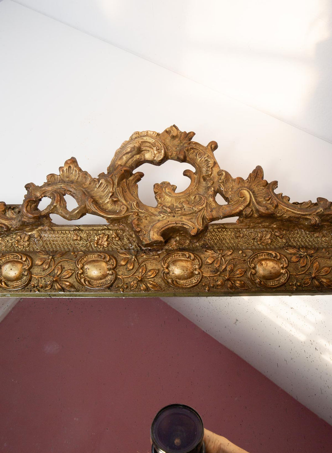 antiguo espejo francés napoleón III dorado