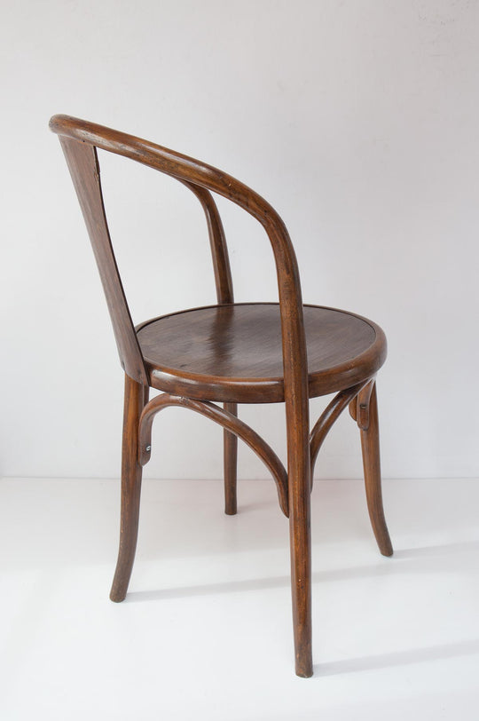 Silla bistró Fischel 15E Czechoslovakia madera c. 1930