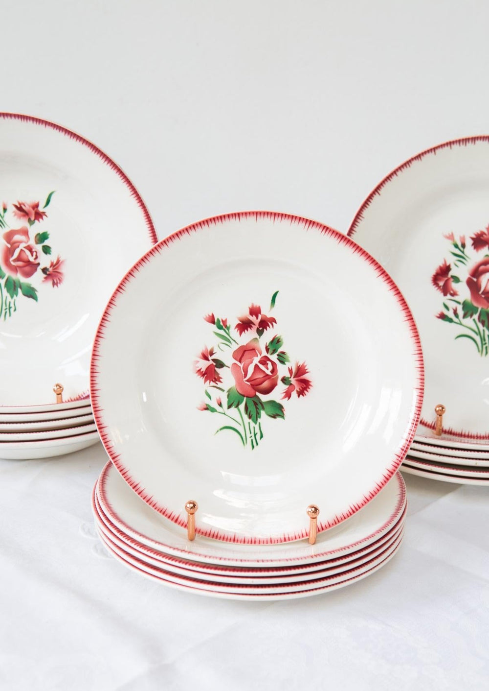 platos loza francesa vintage sarreguemines french dinner plates