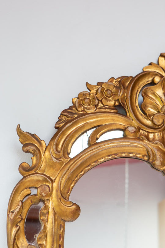 Antiguo espejo dorado francés estilo barroco antique french gilded mirror