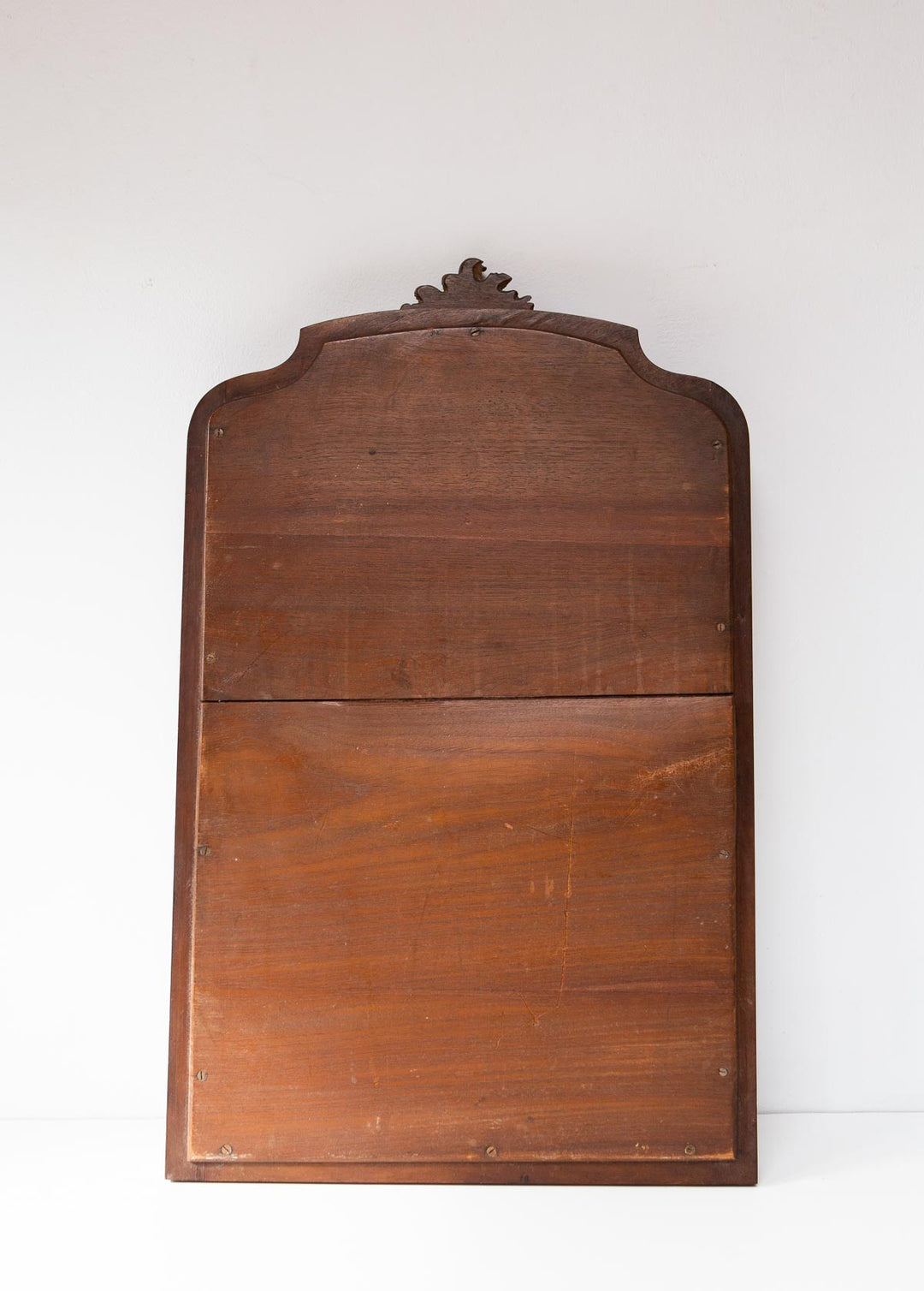 Antiguo espejo francés madera copete dorado