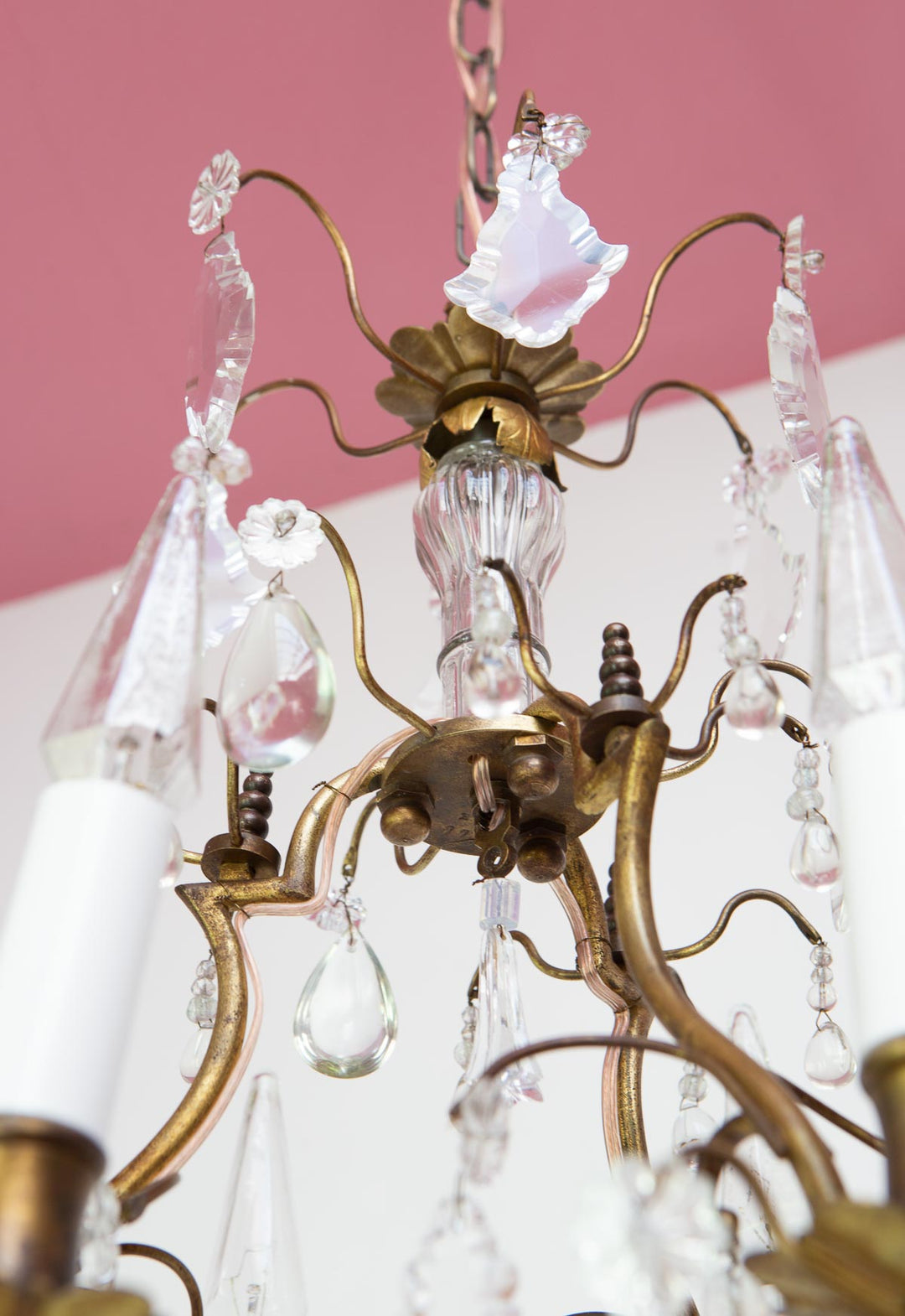 Antigua lámpara de araña cristales francesa s. XIX antique french chandelier