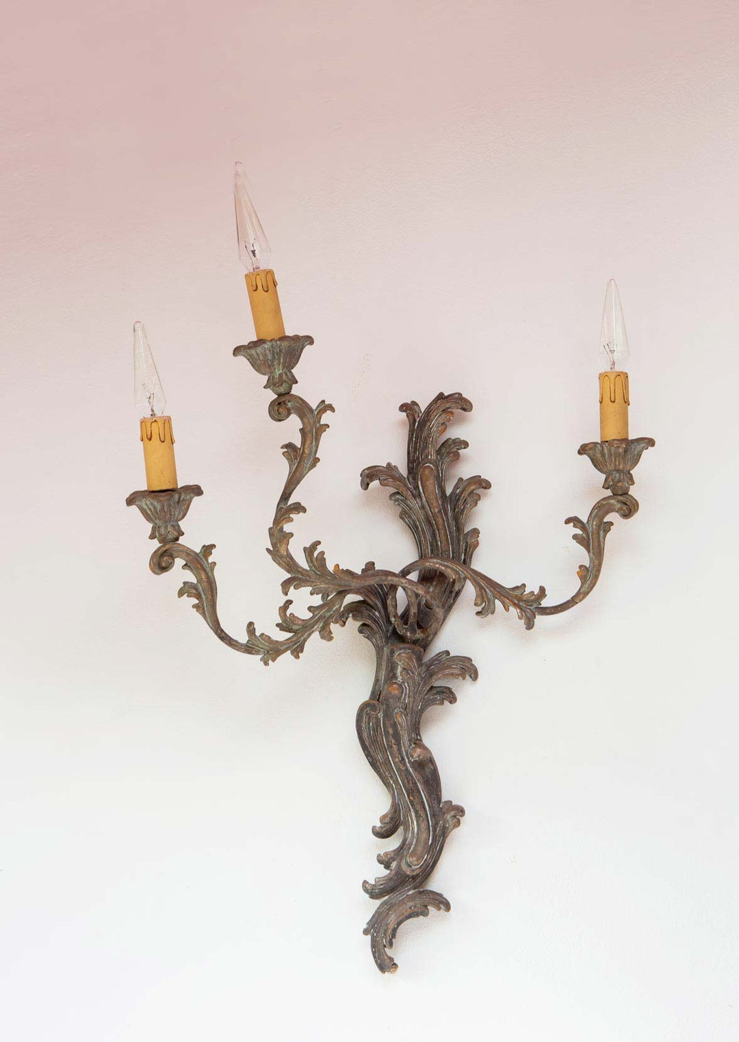 gran aplique florentino italiano vintage italian sconce