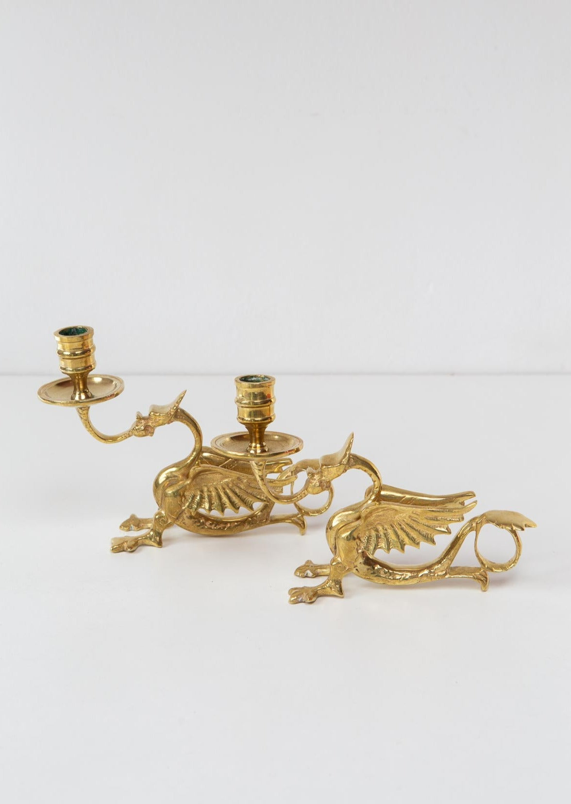 Antiguos candeleros quimeras o dragones. suecia swedish candlesticks candelabros