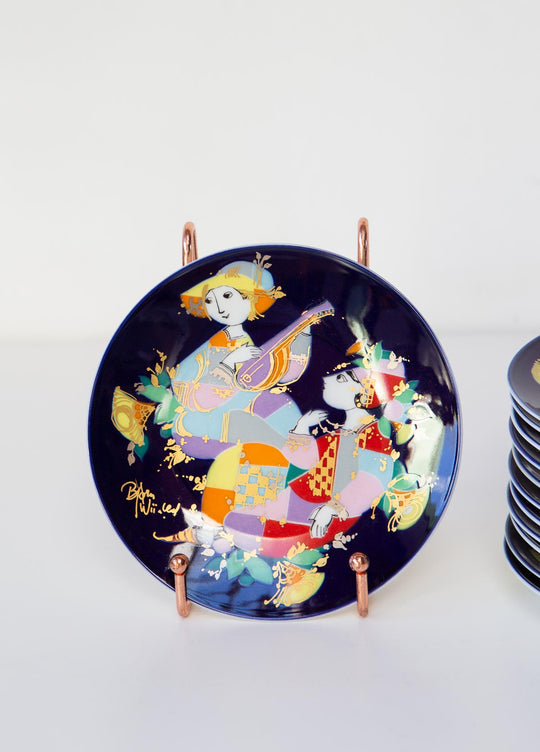 Platos decorativos porcelana Rosenthal Bjorn Wiinblad plates