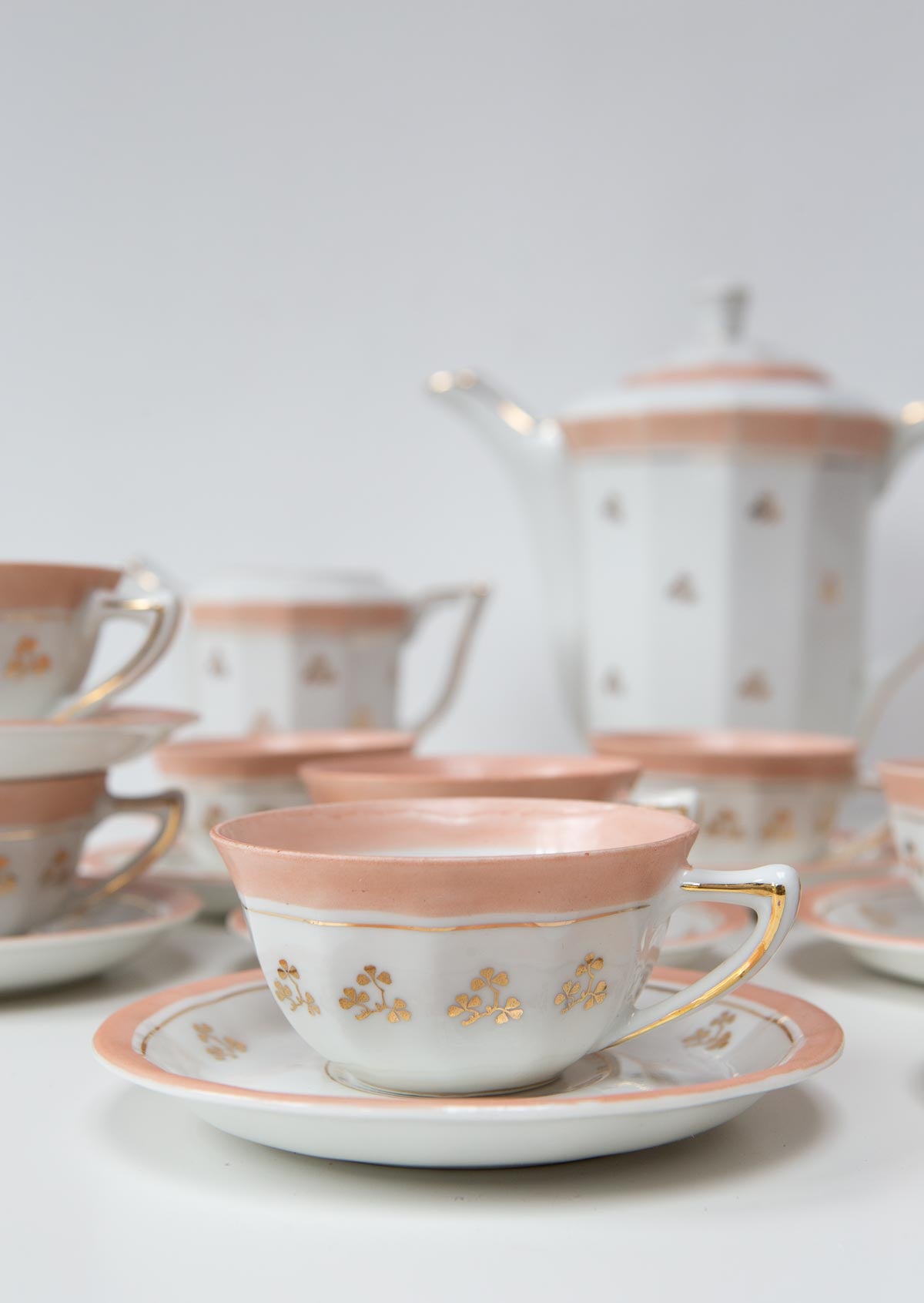 juego de té café porcelana francesa tipo limoges 