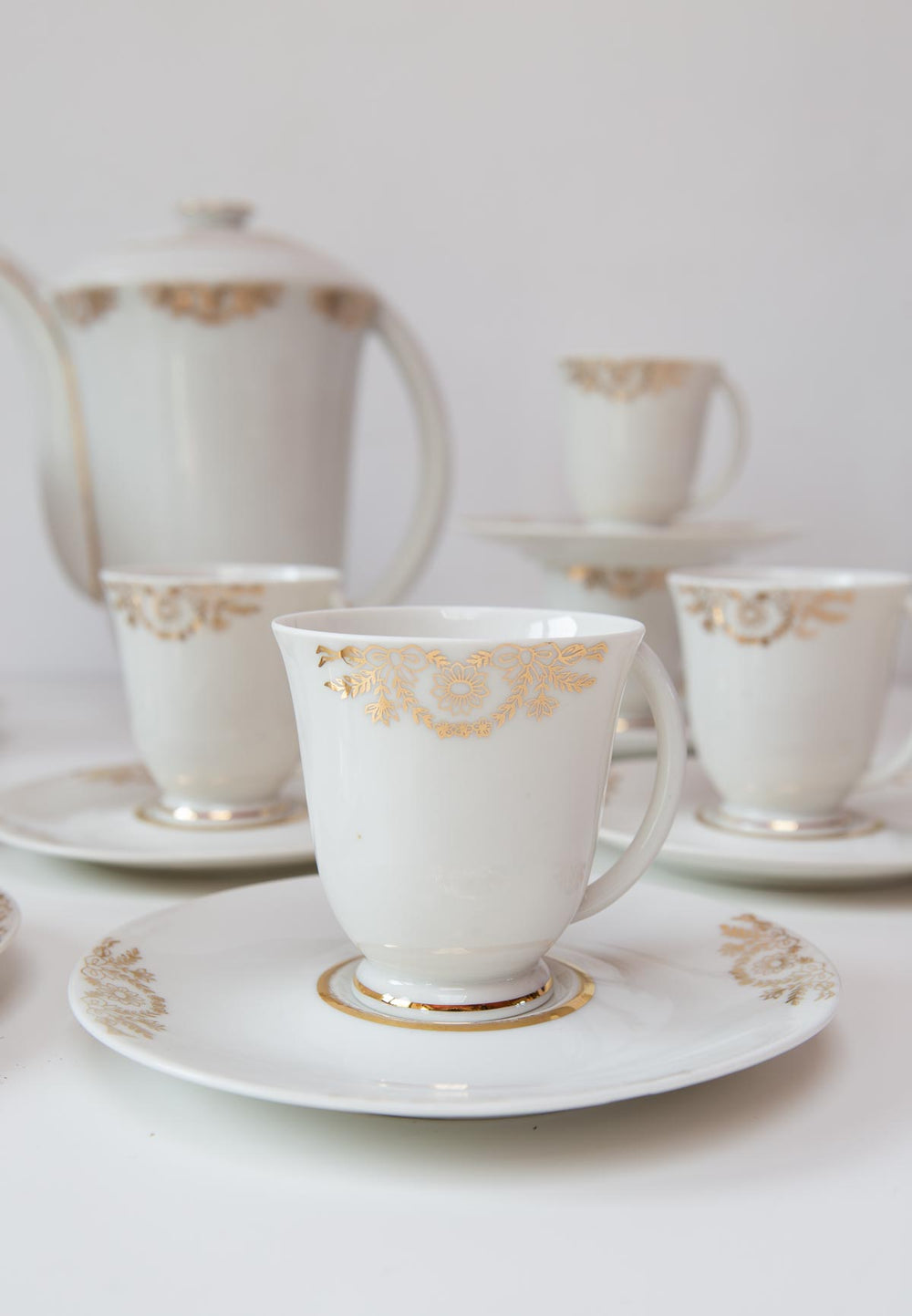 juego de cafe porcelana limoges vintage 