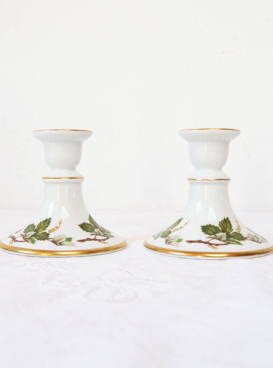 Pareja candeleros suecos porcelana Hackefors (x PAREJA)