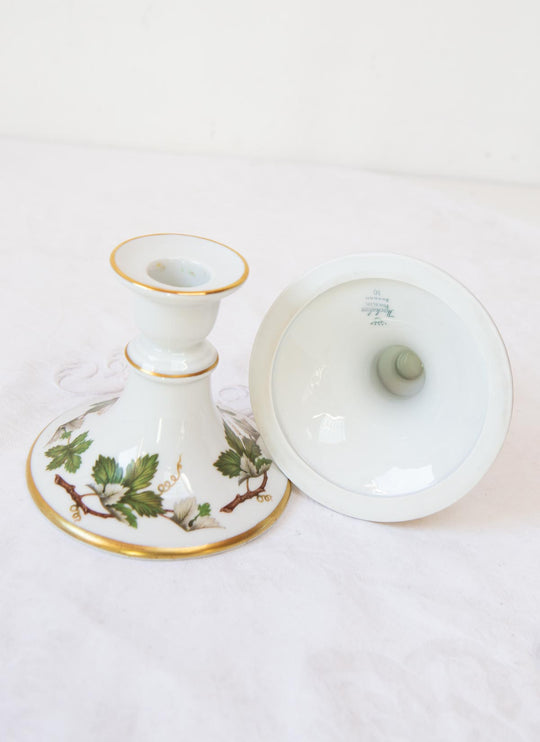 Pareja candeleros suecos porcelana Hackefors (x PAREJA)