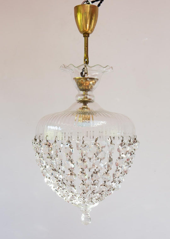 lámpara techo cristal checo bohemia antique bohemian glass chandelier