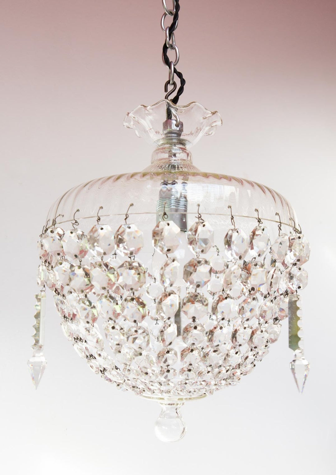 lámpara techo cristal  checo bohemia plafón antique bohemian glass chandelier