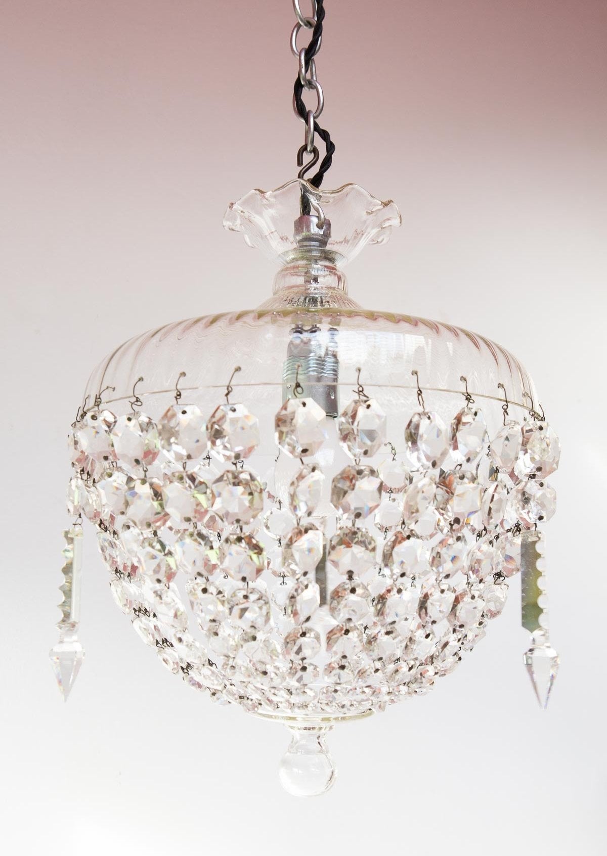 lámpara techo cristal  checo bohemia plafón antique bohemian glass chandelier