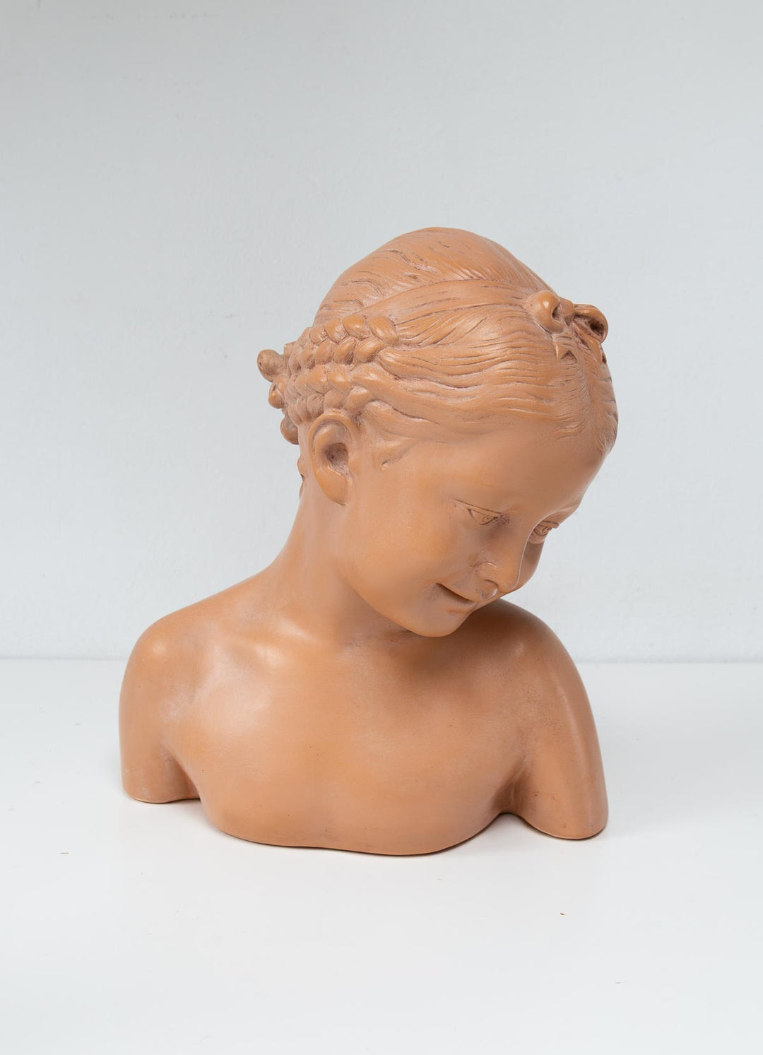 busto escayola niña francia xx antique french plaster bust of a girl