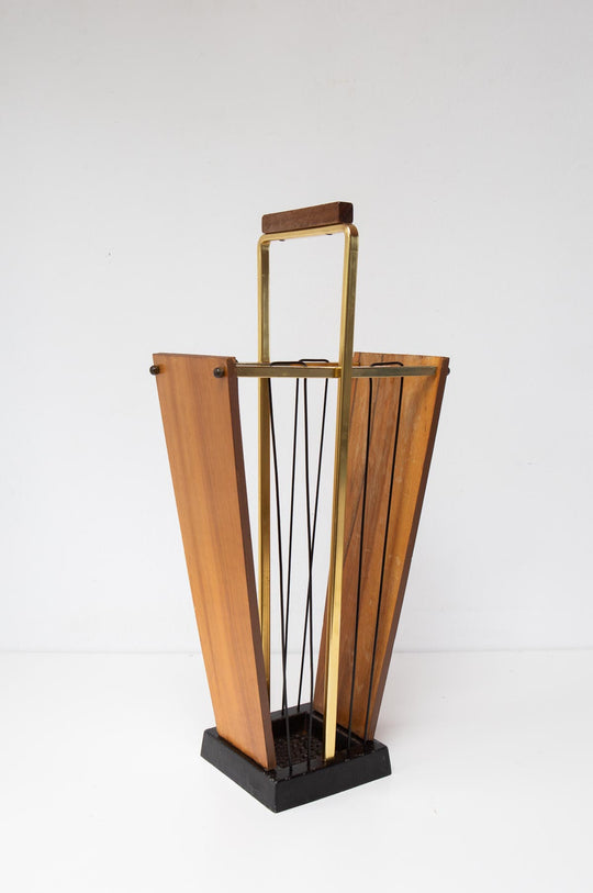 paragüero vintage madera y metal umbrella stand