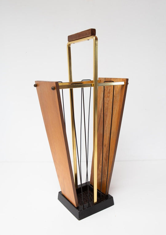 paragüero vintage madera y metal umbrella stand