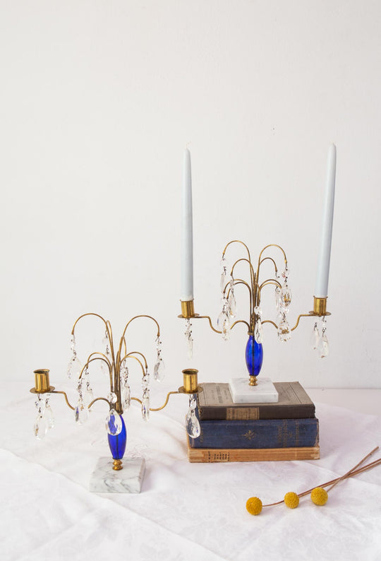 Pareja candelabros sobremesa suecos estilo Gustaviano s. XX