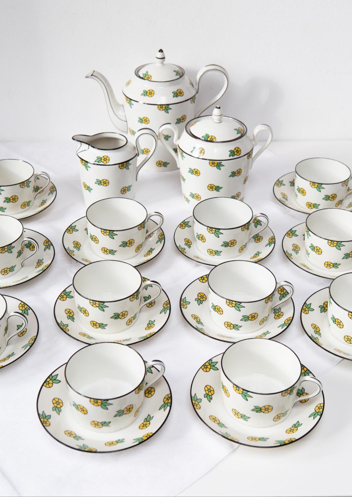 Juego de té o café porcelana Limoges BERNARDAUD (27 piezas