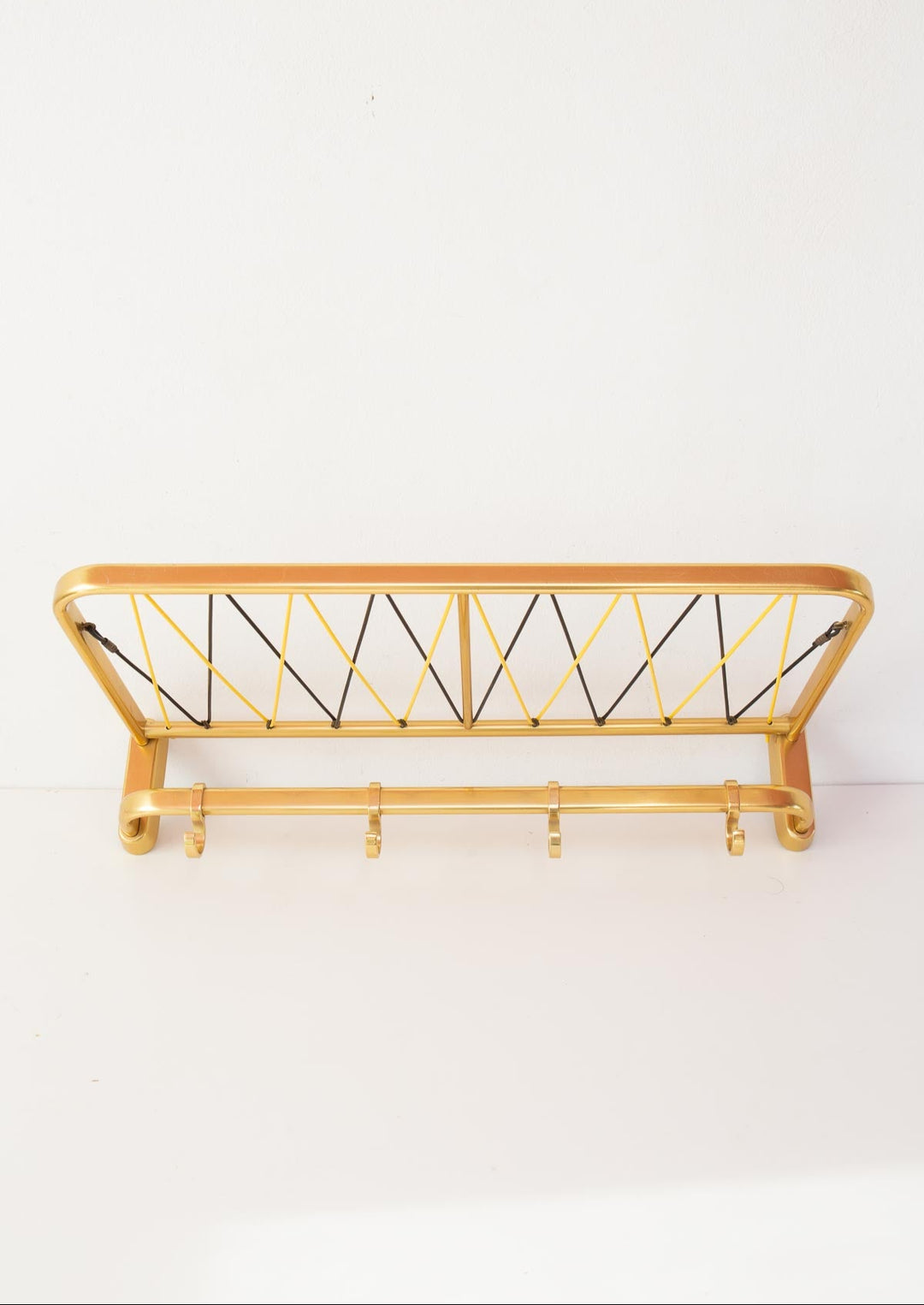 perchero de pared metal dorado vintage
