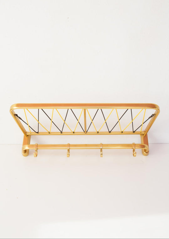 perchero de pared metal dorado vintage
