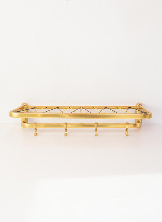 perchero de pared metal dorado vintage